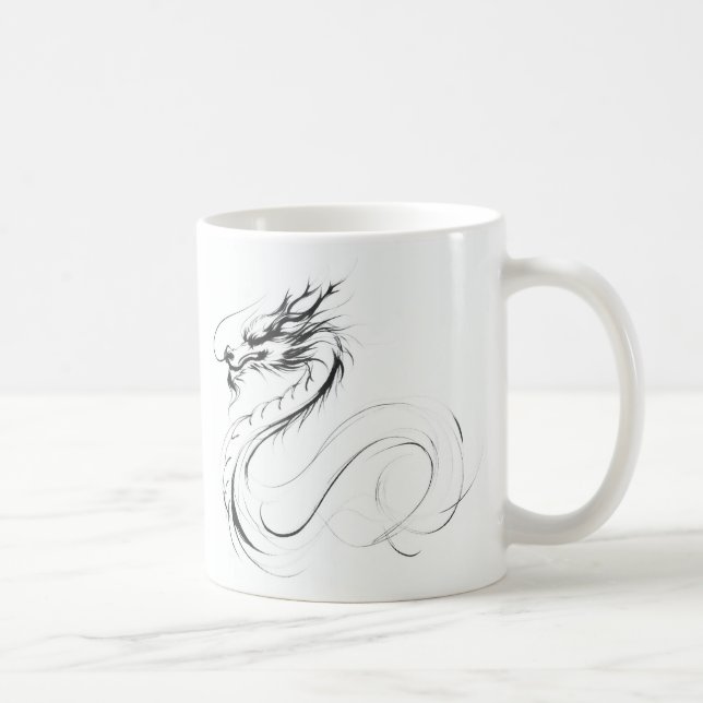 Zit&Bit Artistry - Unique Dragon Zodiac Design Coffee Mug (Right)