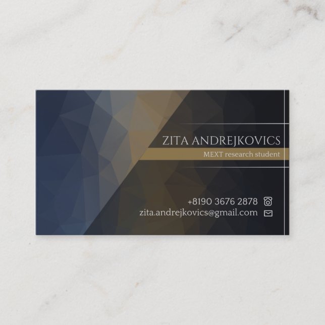Zita business card (Front)