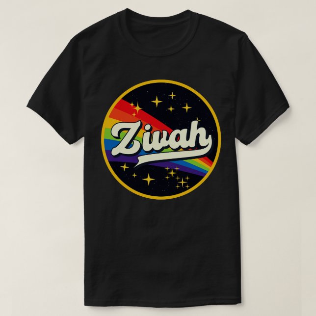 Zivah Rainbow In Space Vintage Style T-Shirt (Design Front)