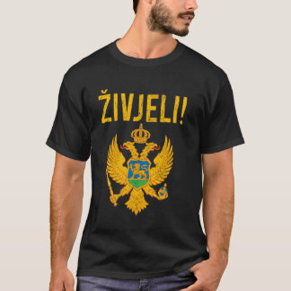 Zivjeli Montenegrin Flag Pride Vintage Montenegro T-Shirt