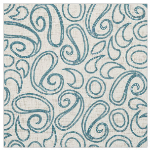 ziya cream blue fabric