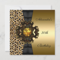 Zizzago Leopard gold Animal 30th Birthday