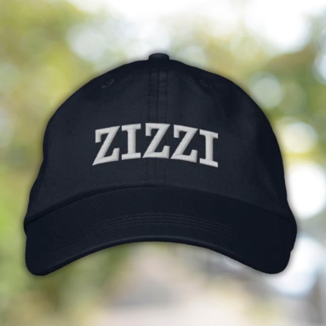 Zizzi - Affectionate Sicilian Term Aunt/Uncle Embroidered Hat (Zizzi Embroidered Cap
Affectionate Sicilian Term for Aunt or Uncle)