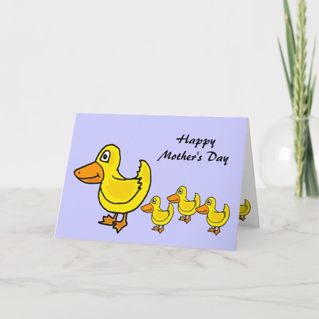 ZJ- Ducks in a Row Mother's Day Card (Front)