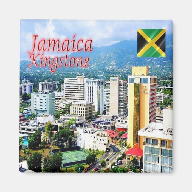 zJM005 KINGSTON, Jamaica, America, Fridge Magnet (Front)
