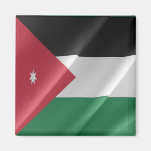 zJO002 Jordanian waving FLAG Jordan, Magnet