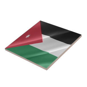 zJO002 Jordanian waving FLAG Jordan, Tile