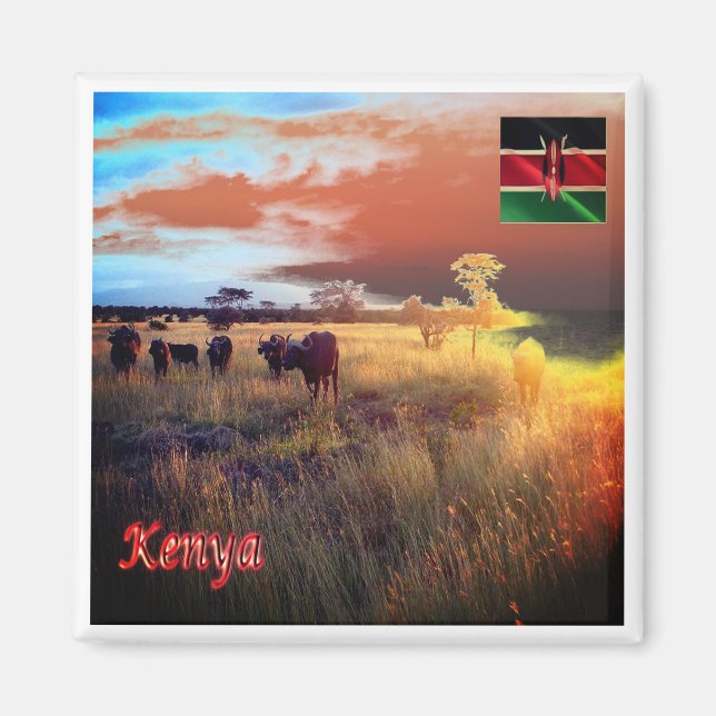 zKE007 KENYA, Panorama, Africa, Fridge Magnet (Front)