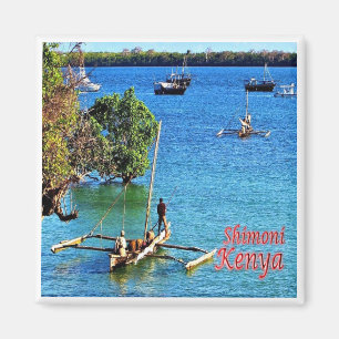 zKE023 KENYA, Shimoni, Fishermen, Africa, Fridge Magnet