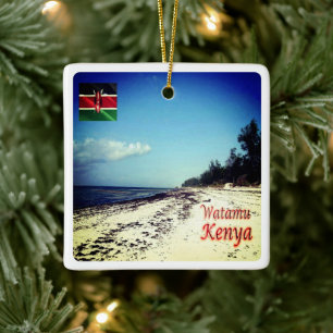 zKE025 KENYA, Watamu Beach, Africa, Ceramic Ornament