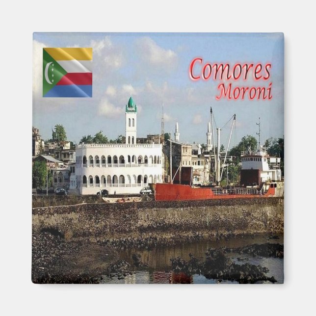 zKM007 MORONI, COMOROS, Africa, Fridge Magnet (Front)