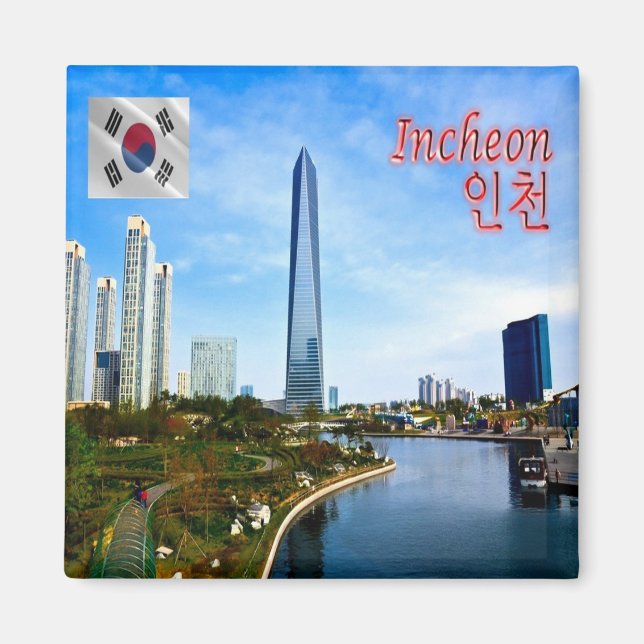 zKR010 INCHEON, South Korea, Asia, Fridge Magnet (Front)
