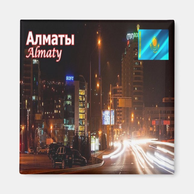 zKZ010 ALMATY CITY, Kazakhstan, Asia, Fridge Magnet (Front)