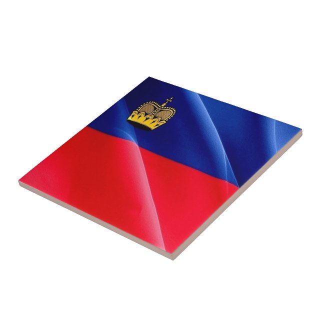 zLI002 LIECHTENSTEIN  wafig FLAG - Fridge Magnet K Tile (Side)