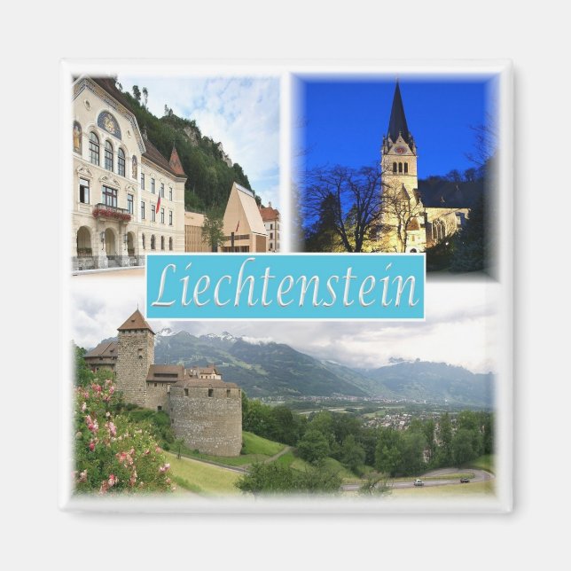 zLI003 VADUZ Liechtenstein, Fridge Magnet (Front)