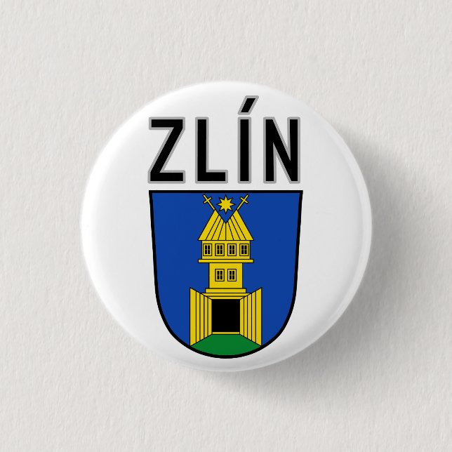 Zlín coat of arms, Czech Republic 1 Inch Round Button (Front)