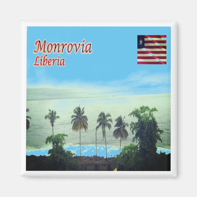 zLR005 MONROVIA, Liberia, Africa, Fridge Magnet (Front)