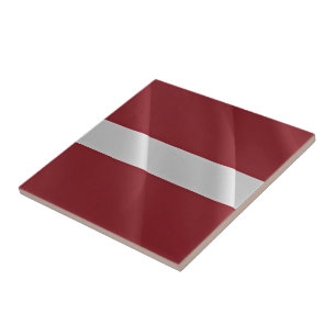 zLV002 LATVIA waving FLAG, Tile