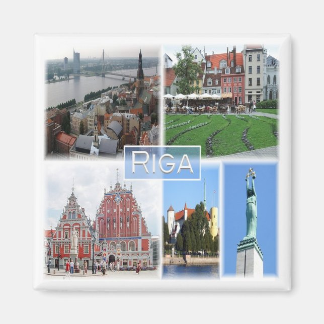 zLV003 RIGA, Latvijas, Republika Latvia, Fridge Magnet (Front)