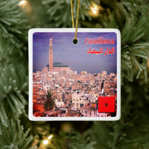 zMA005 CASABLANCA, Morocco, Africa, Ceramic Ornament