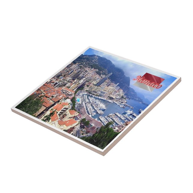 zMC005 PRINCIPALITY OF MONACO panorama, Tile (Side)