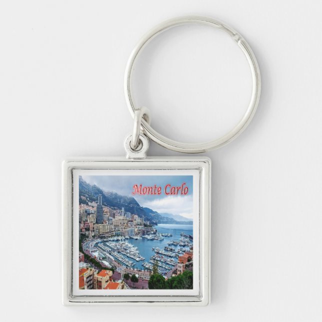 zMC018 MONTE CARLO Panorama, Monaco, Keychain (Front)