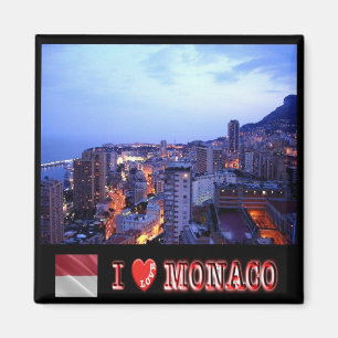 zMC031 MONACO "I Love", Fridge Magnet