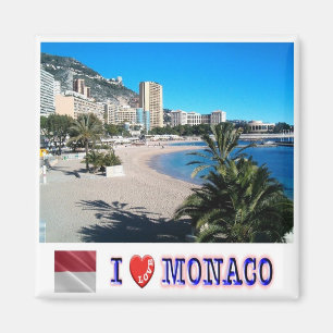 zMC044 LARVOTTO "I Love", Monaco, Fridge Magnet