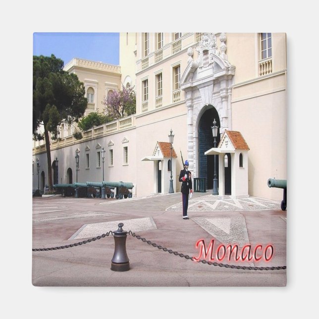 zMC050 GUARD IN THE PALACE, Monaco, Fridge Magnet (Front)