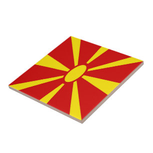 zMK001 North Macedonian FLAG, Macedonia, Tile