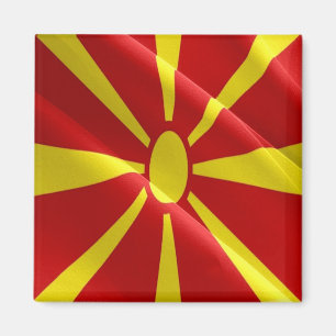 zMK002 NORTH MACEDONIAN waving FLAG Macedonia,  Magnet