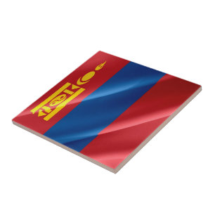 zMN002 waving Mongolian FLAG Mongolia, Tile