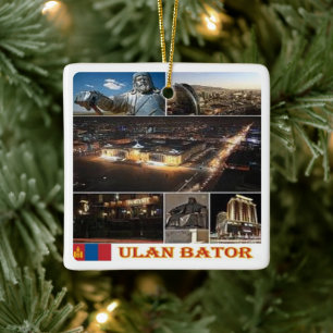 zMN004 ULAN BATOR, Mongolia, Asia, Ceramic Ornament