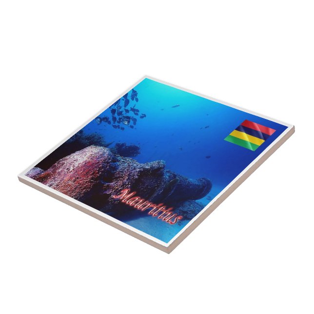 zMU005 MAURITIUS, Image Diving, Africa, Tile (Side)