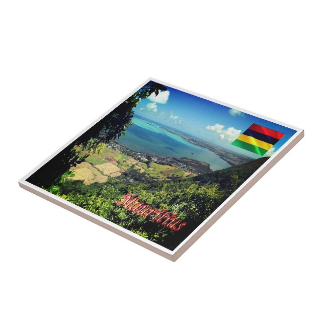 zMU006 MAURITIUS, Aerial View, Africa, Tile (Side)