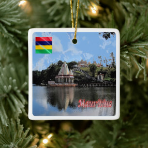 zMU017  MAURITIUS, Sacred Lake, Africa, Ceramic Ornament
