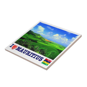 zMU020 MAURITIUS  I Love, Africa, Tile