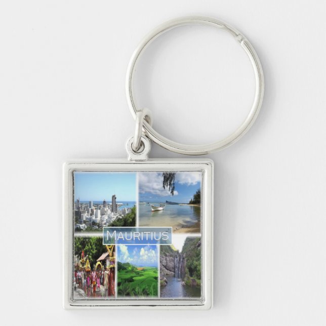 zMU022 PORT LOUIS, Mosaic, Africa, Keychain (Front)
