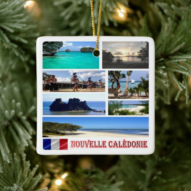 zNC003 NEW CALEDONIA, mosaic, Oceania, Ceramic Ornament (Tree)