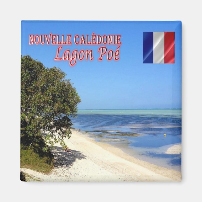 zNC005 LAGOON POE', NEW CALEDONIA, Oceania, Fridge Magnet (Front)