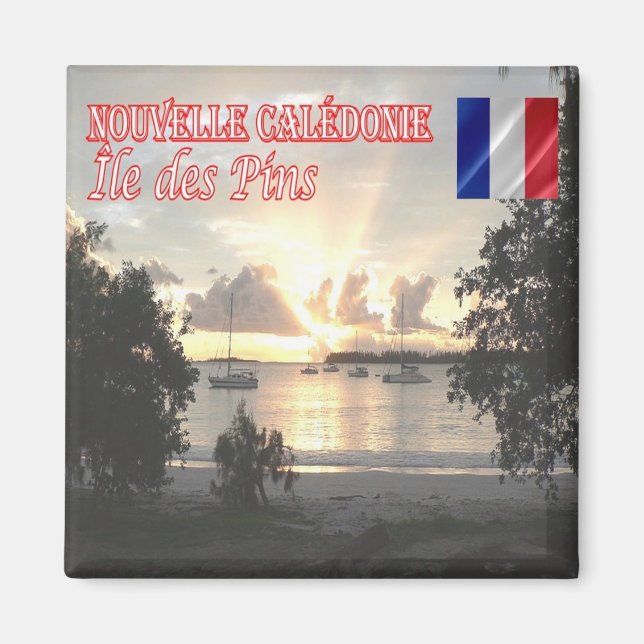 zNC011 ILE DES PINS Sunset, NEW CALEDONIA, Fridge Magnet (Front)
