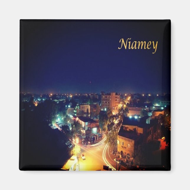 zNE003 NIAMEY by Night, NIGER, Africa, Fridge Magnet (Front)