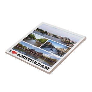 zNL014 AMSTERDAM "I Love", collage, Fridge Tile