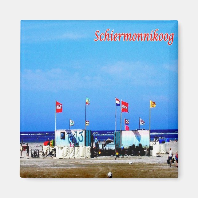 zNL022 SCHIERMONNIKOOG beach, Frisian Islands, Magnet (Front)