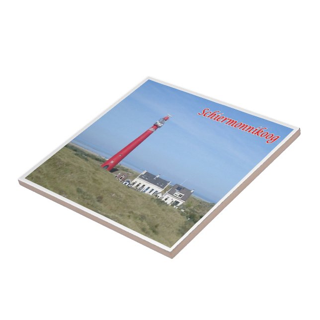 zNL026 SCHIERMONNIKOOG lighthouse, Tile (Side)