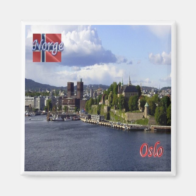 zNO004 OSLO, Norway, Europe, Fridge Magnet (Front)