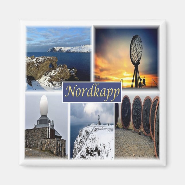 zNO007 NORDKAPP NORTH CAPE, Norway, Europe, Fridge Magnet (Front)