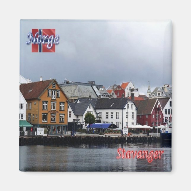 zNO010 STAVANGER, Norway, Europe, Fridge Magnet (Front)