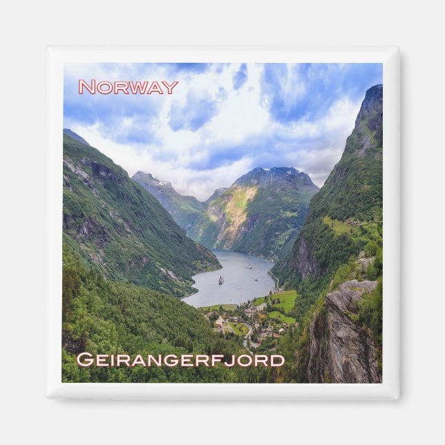 zNO019 GEIRANGERFJORD, Norway, Europe, Fridge Magnet (Front)