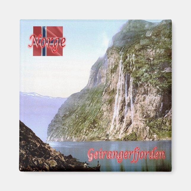 zNO071 GEIRANGERFJORDEN, Norway, Europe, Fridge Magnet (Front)